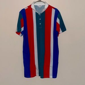 Multicolored fashion nova large collard t-shirt